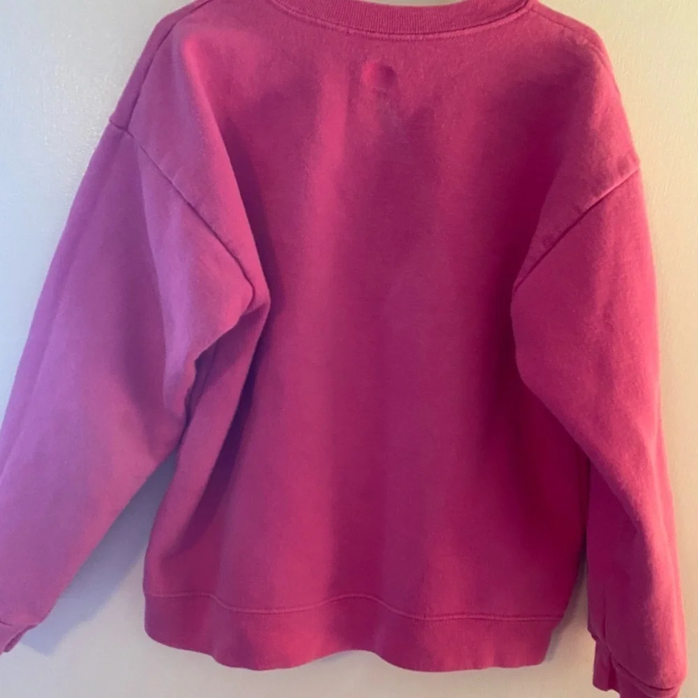 Hanes Girls Pink Sweatshirt with colorful sparkly Mandala Design. Size 7 girls.